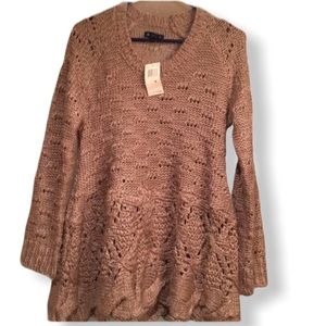 NWT Max Edition crochet sweater dress tunic M